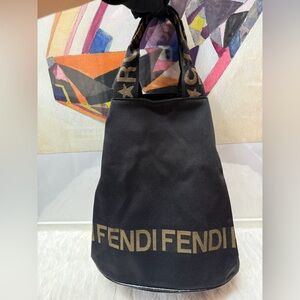 Fendi Black Tote with Gold Accents